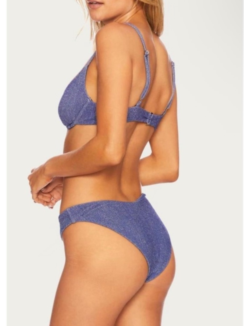 Beach Riot Purple Shimmer Underwire Bikini Set - Picture 2 of 12